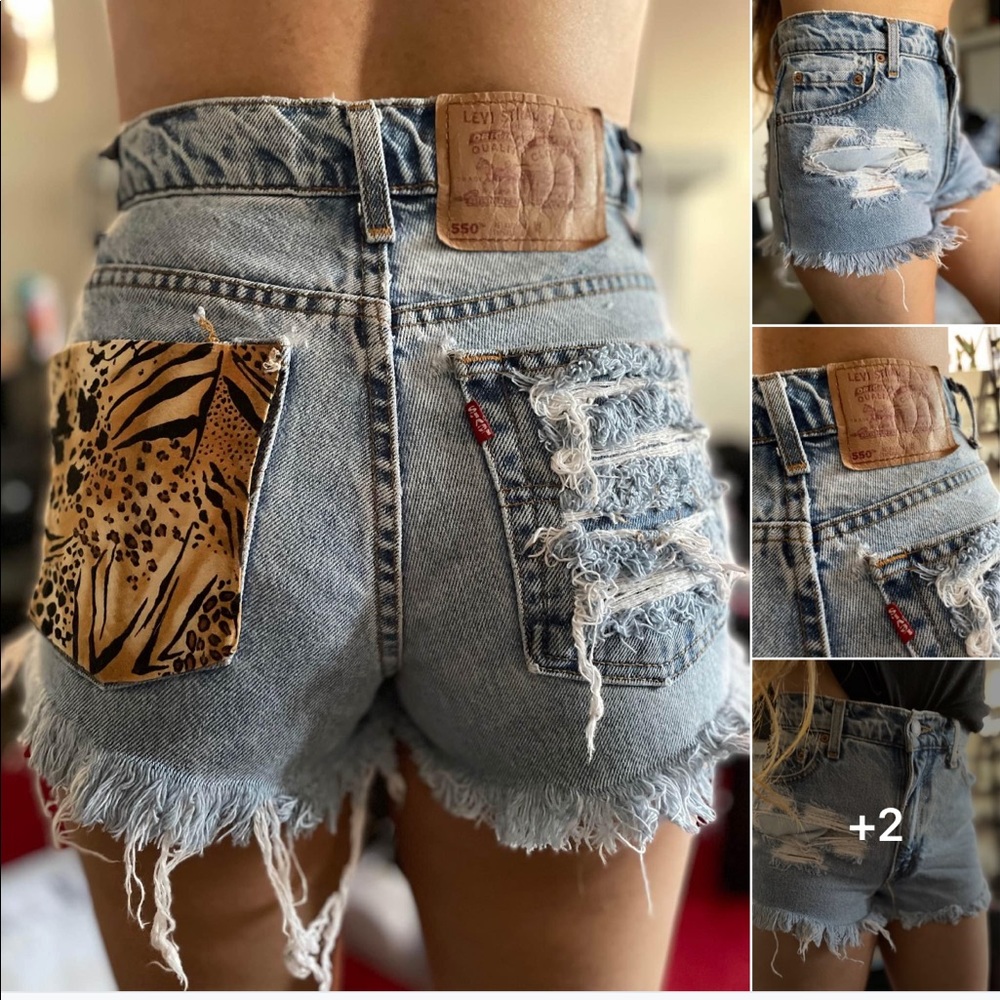 Levi high waisted shorts size 5